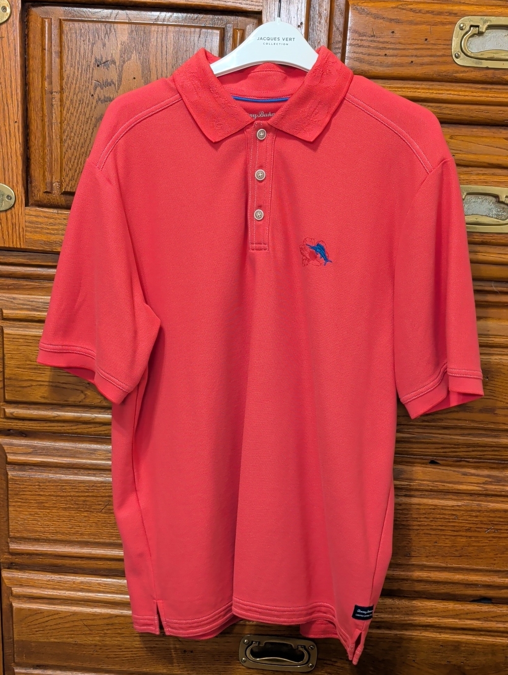 Men's Tommy Bahama Coral Red Short-Sleeve Polo